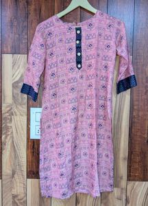 Pink Frock &amp; Blue Skirt (Jama) – Size 32 | Elegant