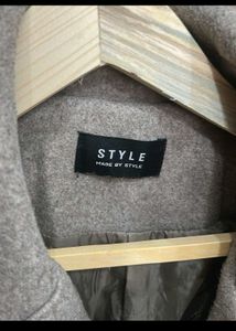 Stylish Grey Double-Breasted Coat