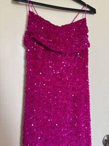 SAVANA SEQUENCE SLIT CUT DRESS