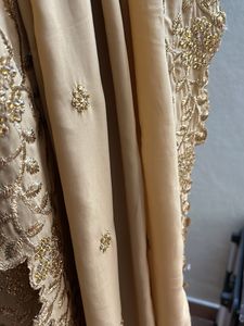 Gold Cut Work Half Saree Dupatta
