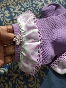 Purple Ruffle Socks