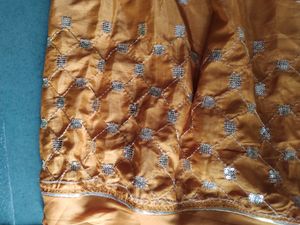 Mustered Color Rajputi Dress