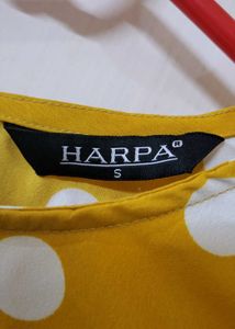 Mustard Yellow Polka Dot Top