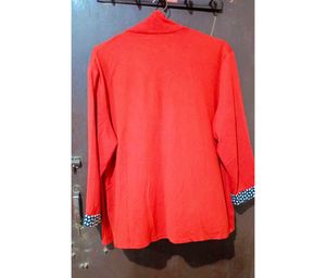 Red &amp; Black Polka Fusion Top