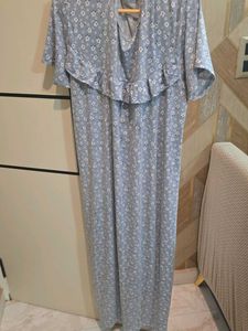 Night Sky Blue Floral Gown