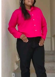 Pink Casual Button-Down Shirt all sizes