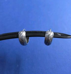 Pure Silver Hoop Earrings Filigree