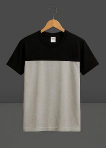 Color Block Tee - Black & Grey