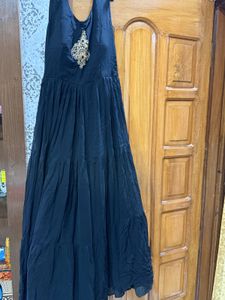 Black Frill Maxi Dress