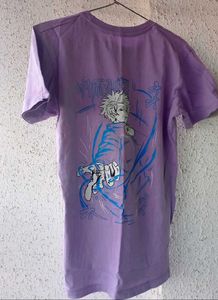 Beautiful White Collar Pink Top &amp;  Anime T-Shirt