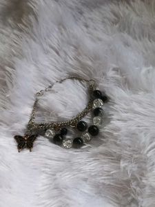 Beaded Butterfly Charm Bracelet