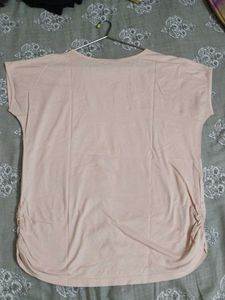 Peach Crane Print Top(XXXL)