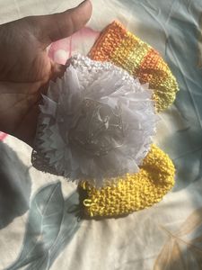 Baby Girl Hairband Cum Caps Set Of 3..!