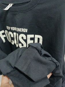 Black Hoodie Crop Top