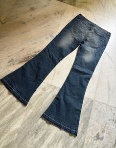 Floral Embroidered Flare Jeans