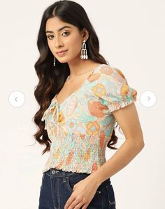 Floral Print Crop Top