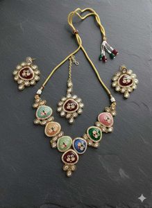Elegant Kundan Jewelry Set