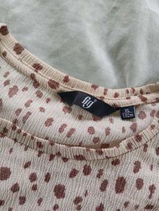 Cute Brown Polka Dot Top