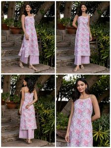 women&#39;s cotton blend kurta set