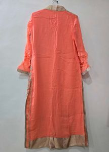 Coral Suit Set With Sharara