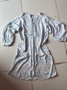 Cute White &amp; Blue Dress