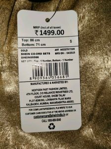 Shein Party Shimmer Crop Top &amp; Pant Co-Ord Set