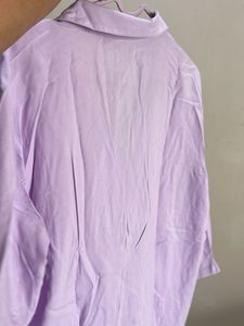 Lilac Oversized Button-Up