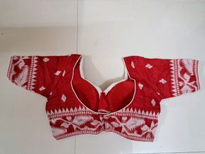 Red Jamdani Blouse