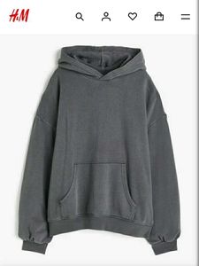 H&M Washed Grey Hoodie