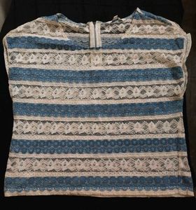 Lace Striped Top☁️