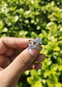 Floral Design 925 Silver Ring