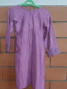 Lavender Kurti with Embroidery