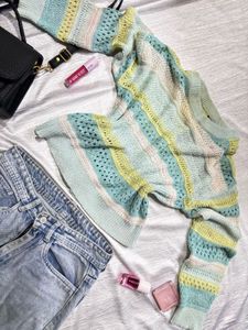 Zudio Korean Striped Knit Sweater
