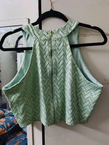 Green &amp; Gold top kum blouse
