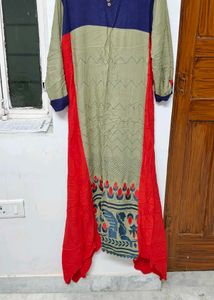 red grey navy dress