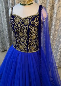 Blue Embellished Lehenga Choli