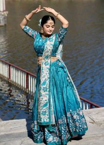 Elegant Teal Lehenga Choli Set