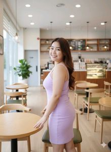 Lilac Bodycon Mini Slip Dress