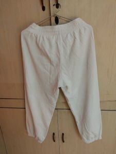 White Capri Joggers