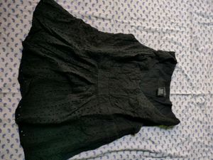 Black Peplum Cute Top