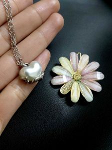 Daisy &amp; Pearl Necklace Set