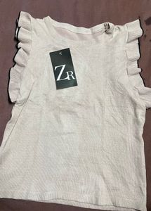ZR Ruffle Sleeve Top Free Size M/L