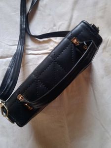 Black Quilted Crossbody Bag