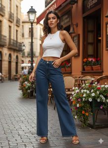 L@86 Size-40 Wide Leg Denim Jeans