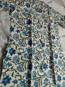 blue pattern a-line kurta 🩵⚡
