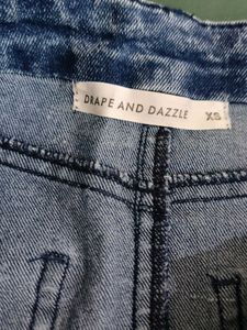 Acid Wash Denim Mini Skirt