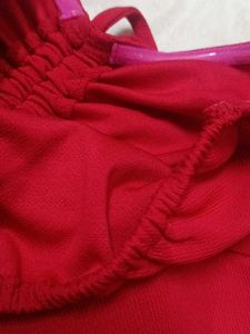 Sleeveless Red Tube Top