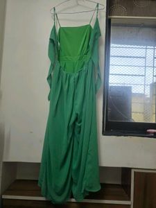 Green Spaghetti Strap Jumpsuit