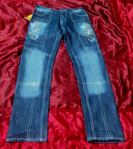 Men's Denim Jeans Pant, New Stock But Folding Line