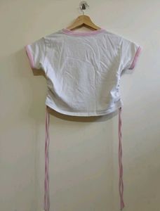 Cute Graphic Print Crop Top